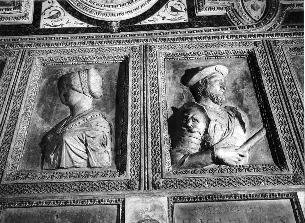 Antonia del Balzo e Ludovico Gonzaga (rilievo, elemento d'insieme) di Cavalli Alberto (attribuito) (seconda metà sec. XVI)