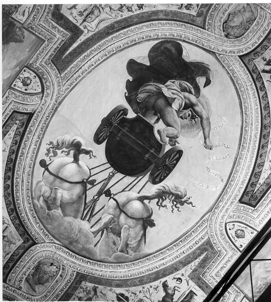 Apollo sul carro del sole (dipinto, elemento d'insieme) di Cavalli Alberto (attribuito) (sec. XVI)