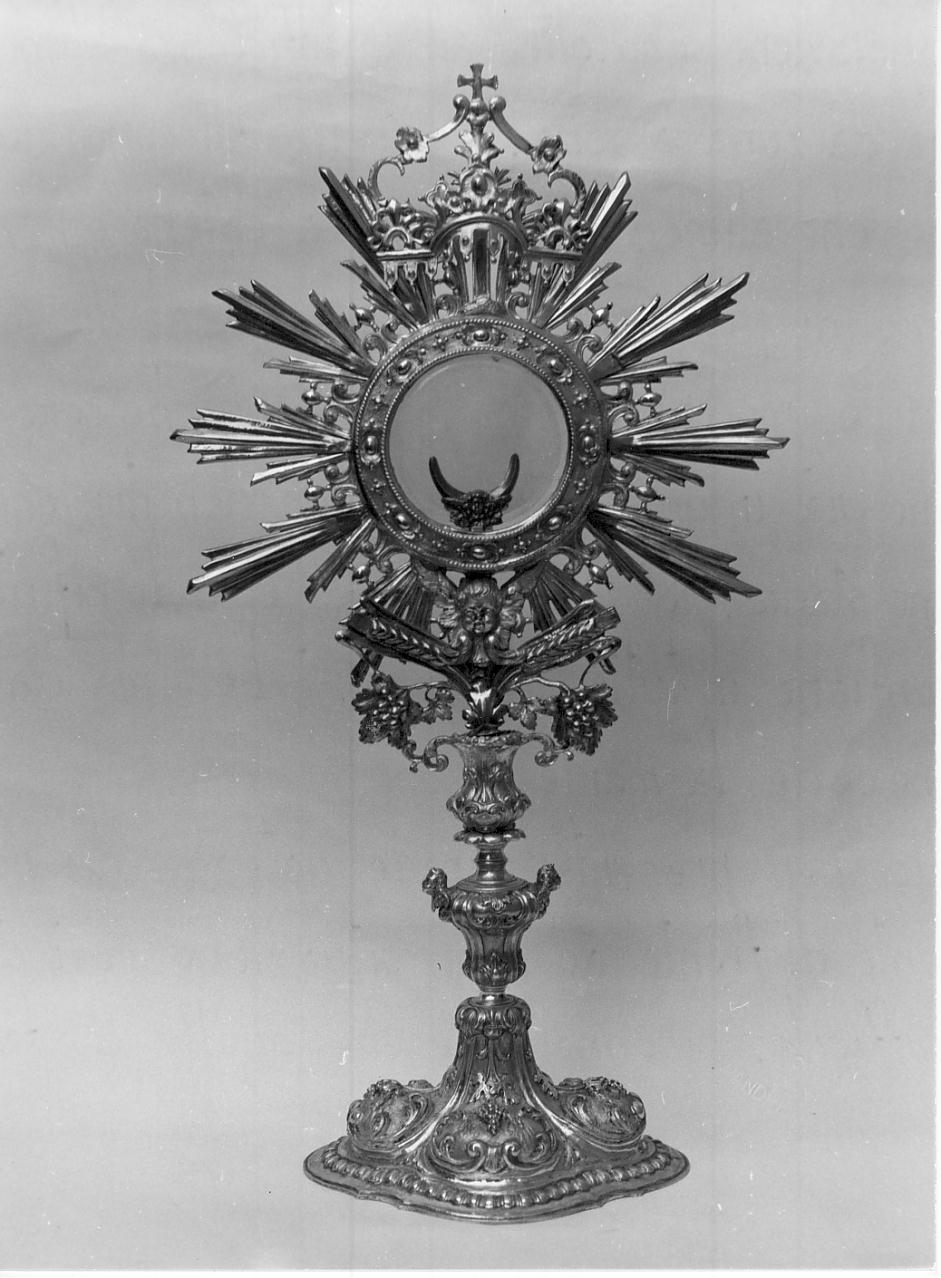 ostensorio - a raggiera, opera isolata - manifattura lombarda (sec. XVIII)