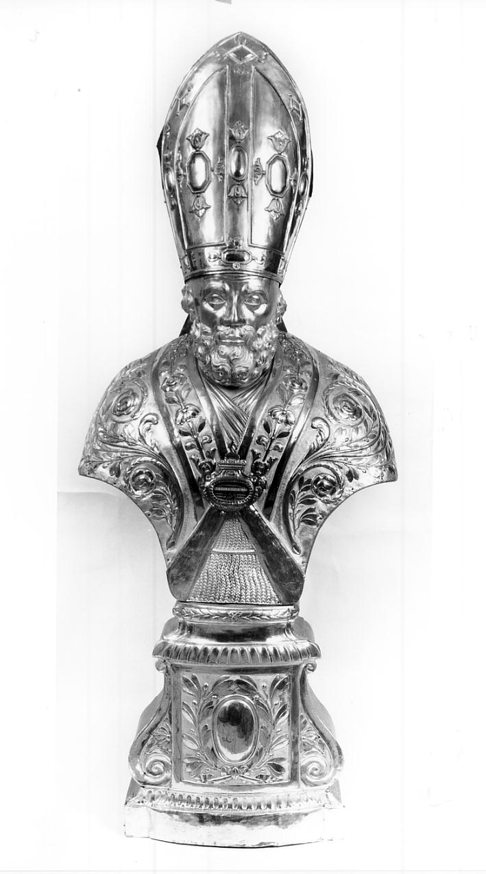 Sant'Ambrogio (reliquiario - a busto, insieme) - bottega cremonese (prima metà sec. XIX)