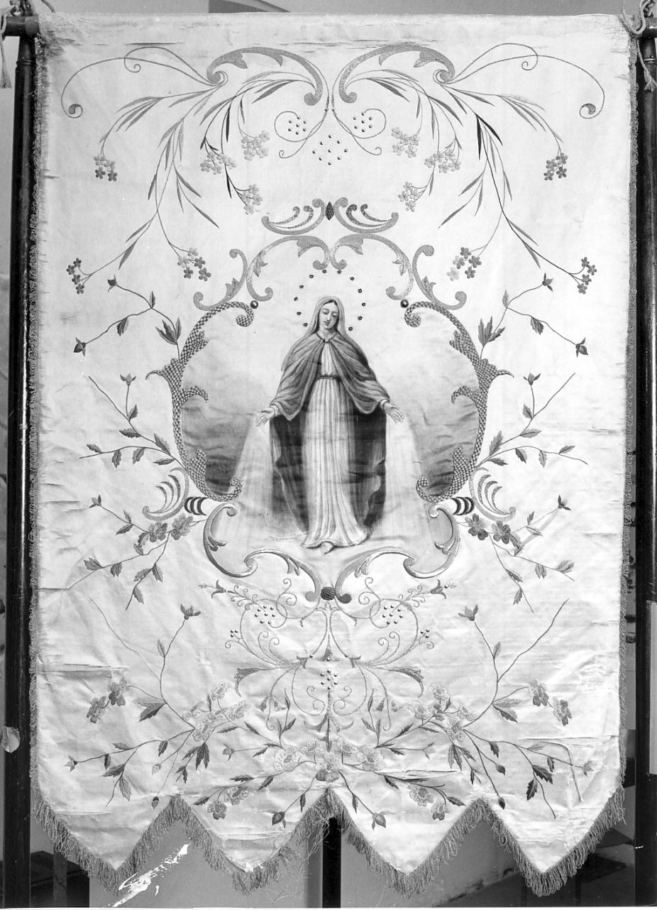 Madonna Immacolata (stendardo processionale, insieme) - manifattura lombarda (fine/inizio secc. XIX/ XX)
