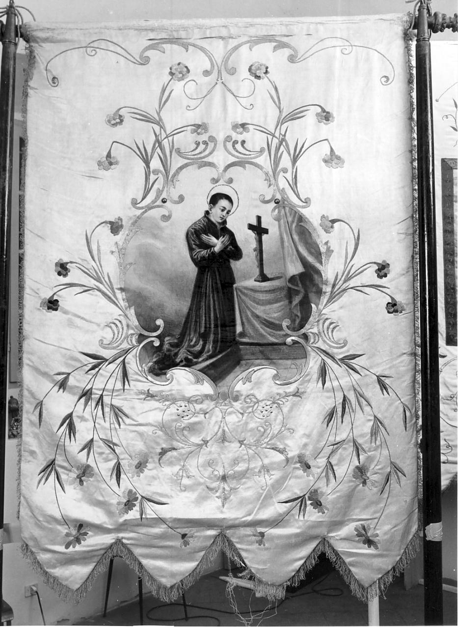 San Luigi Gonzaga (stendardo processionale, insieme) - manifattura lombarda (fine/inizio secc. XIX/ XX)