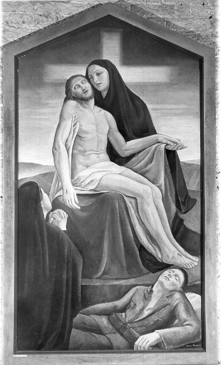 Pietà (dipinto, opera isolata) di Moroni Giuseppe (secondo quarto sec. XX)