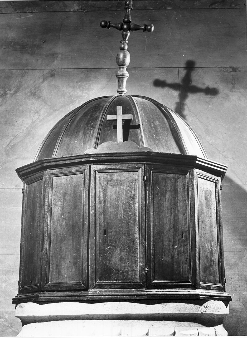 baldacchino architettonico del fonte battesimale, opera isolata - ambito mantovano (sec. XVIII)