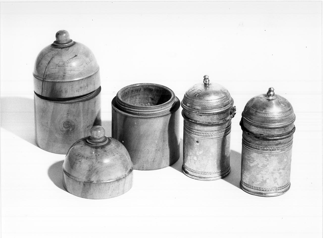 vasetti per oli santi, opera isolata - ambito mantovano (prima metà sec. XIX)