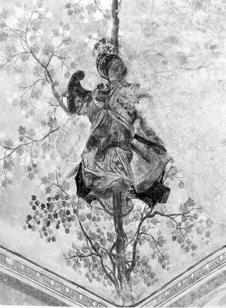 trofeo di armi (decorazione pittorica, elemento d'insieme) - ambito mantovano (fine sec. XVI)