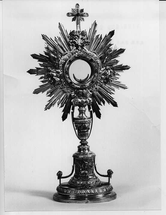 ostensorio - a raggiera, opera isolata - ambito bresciano (sec. XIX)