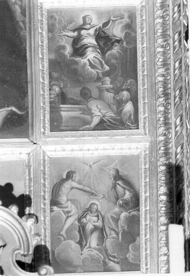 misteri gloriosi: Assunzione e Coronazione di Maria (quadro d'altare, ciclo) di Gandino Antonio (sec. XVII)