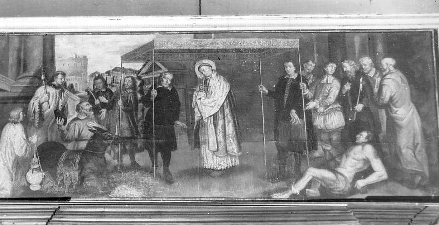 Sant'Antonio da Padova e il miracolo dell'asino (dipinto, opera isolata) - ambito Italia settentrionale (sec. XVII)