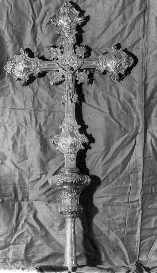 croce processionale, elemento d'insieme - ambito Italia settentrionale (sec. XVIII)