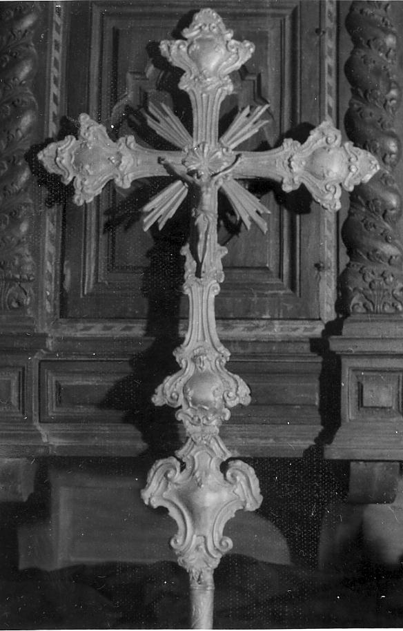 croce processionale, opera isolata - ambito Italia settentrionale (sec. XVIII)