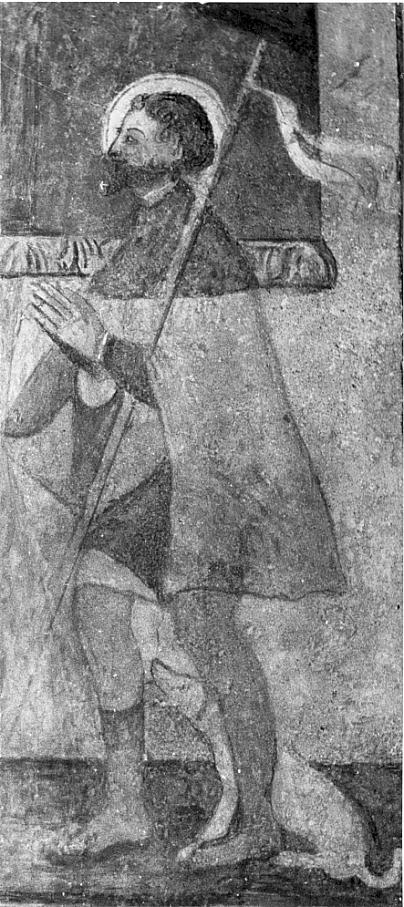 San Rocco (dipinto, frammento) - ambito Italia settentrionale (sec. XVI)