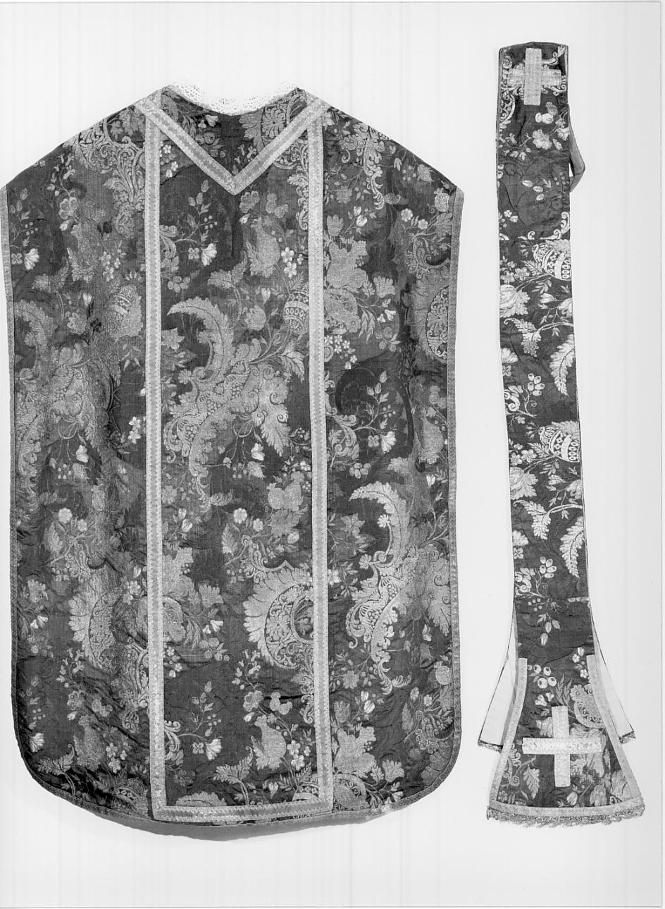 paramento liturgico - in terzo, insieme - manifattura italiana (sec. XVIII, sec. XX)