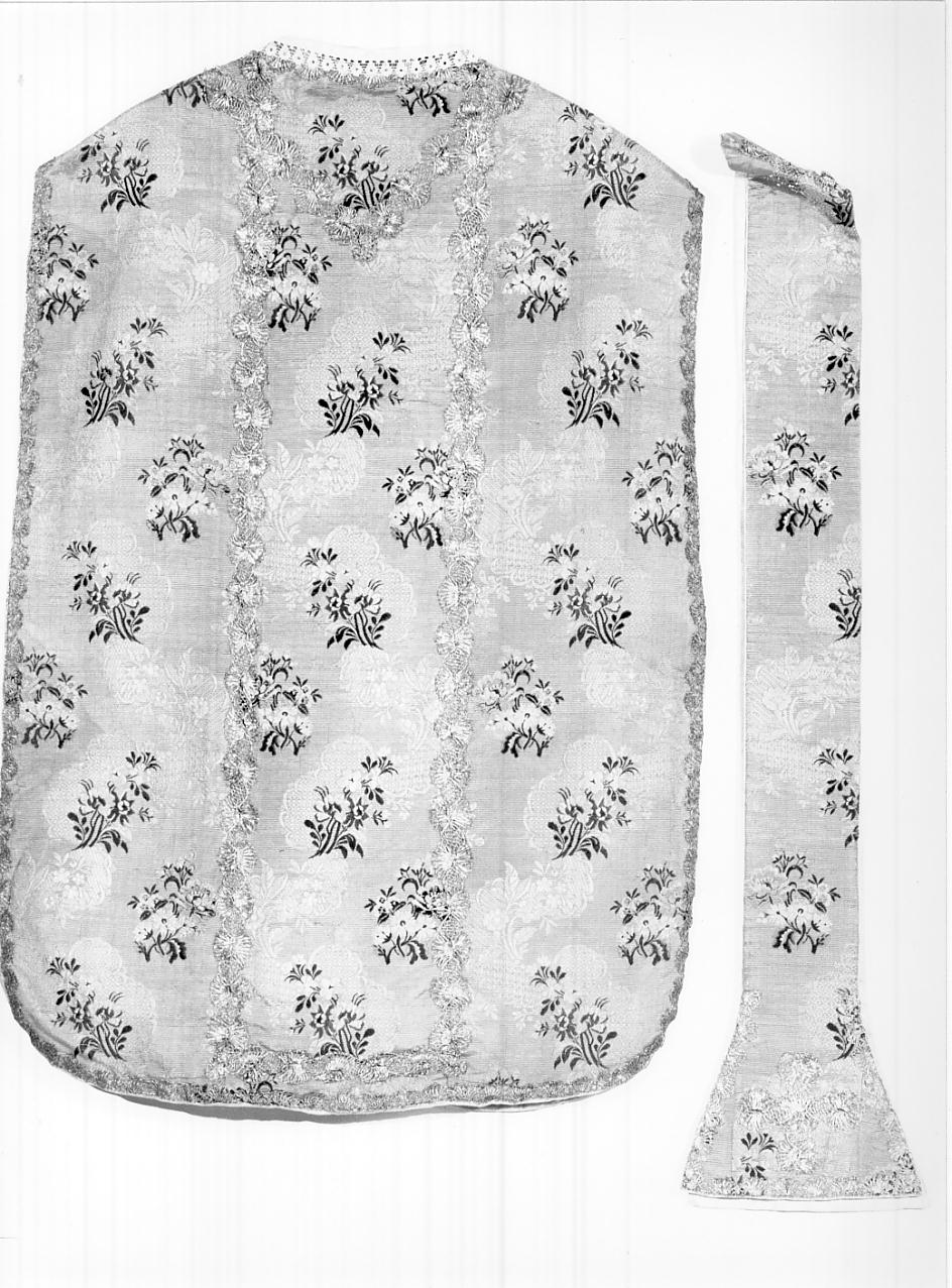 paramento liturgico - in terzo, insieme - manifattura italiana, manifattura reggiana (sec. XVIII, sec. XIX)
