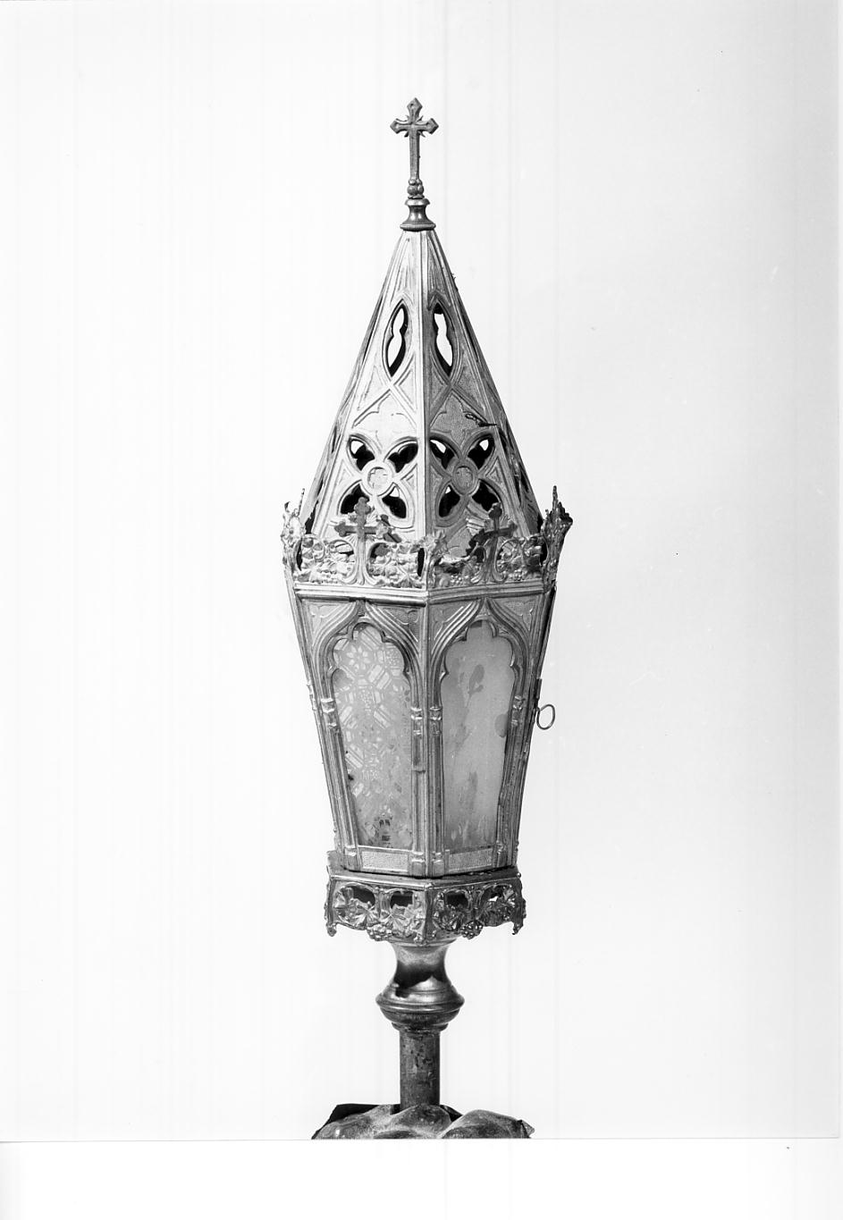 lanterna processionale, opera isolata - ambito mantovano (fine sec. XIX)