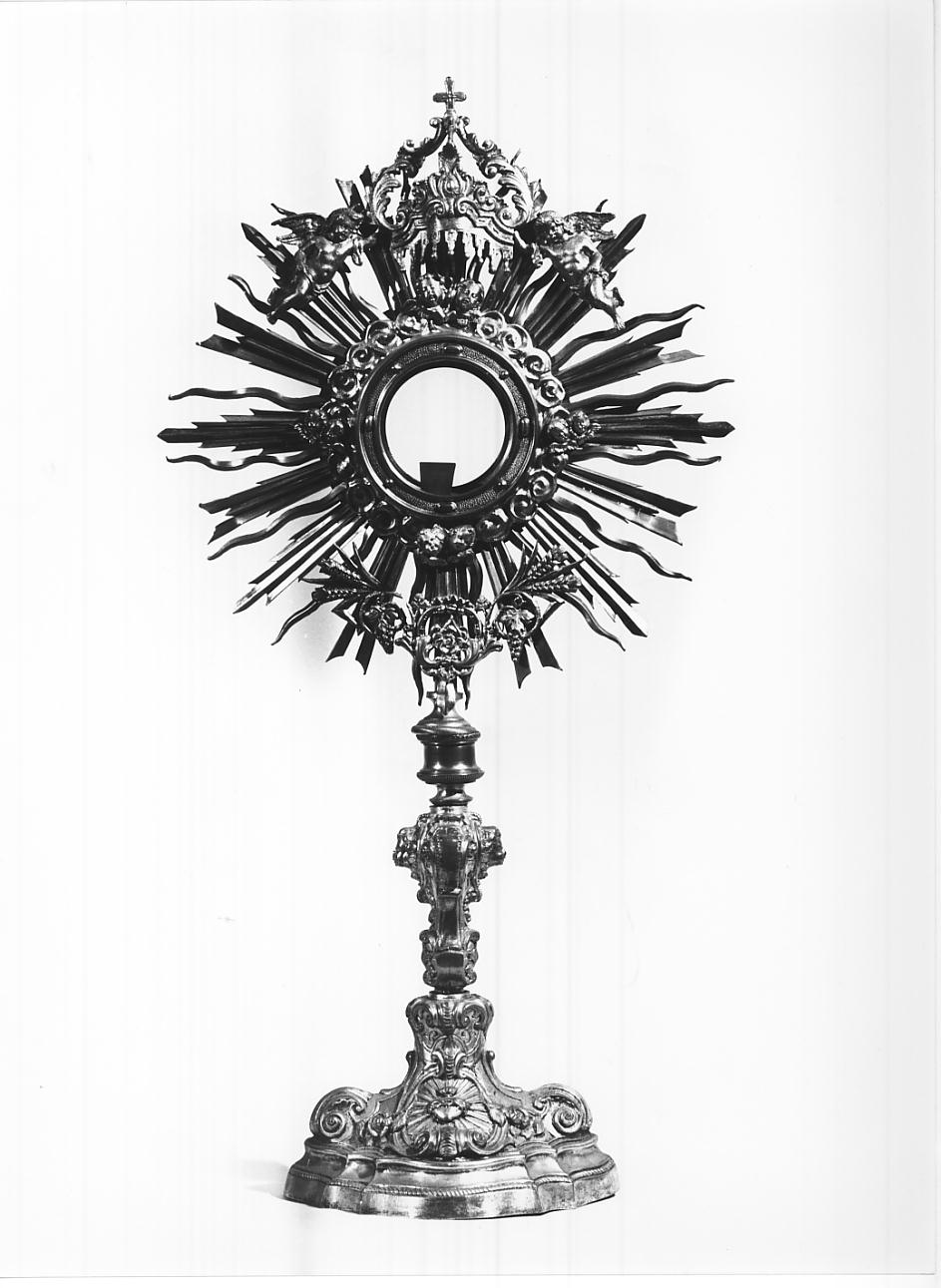 ostensorio - a raggiera, opera isolata - bottega mantovana (prima metà sec. XVIII)