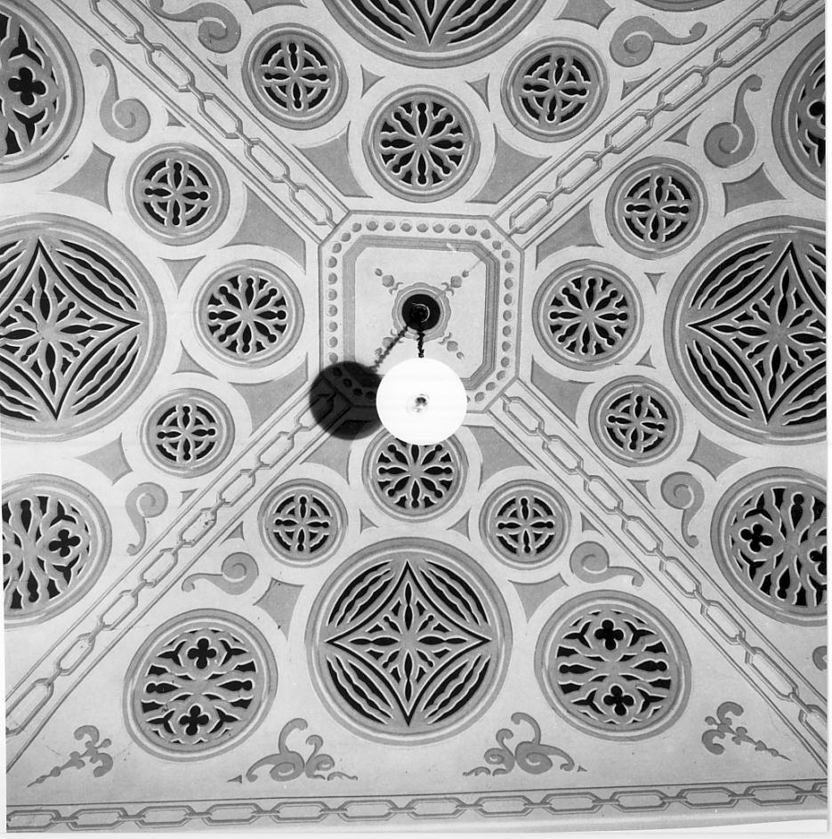 tondi con motivi geometrici (decorazione pittorica, opera isolata) - ambito mantovano (sec. XX)