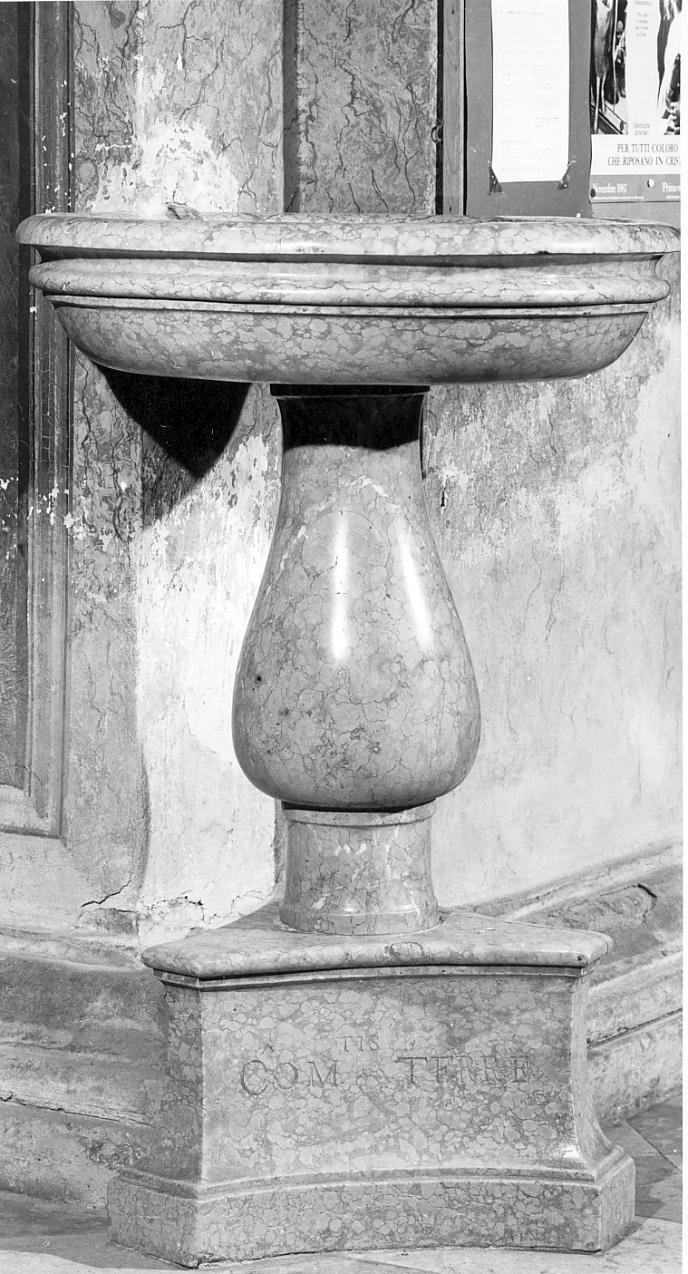 acquasantiera - a fusto, coppia - ambito mantovano (prima metà sec. XIX)