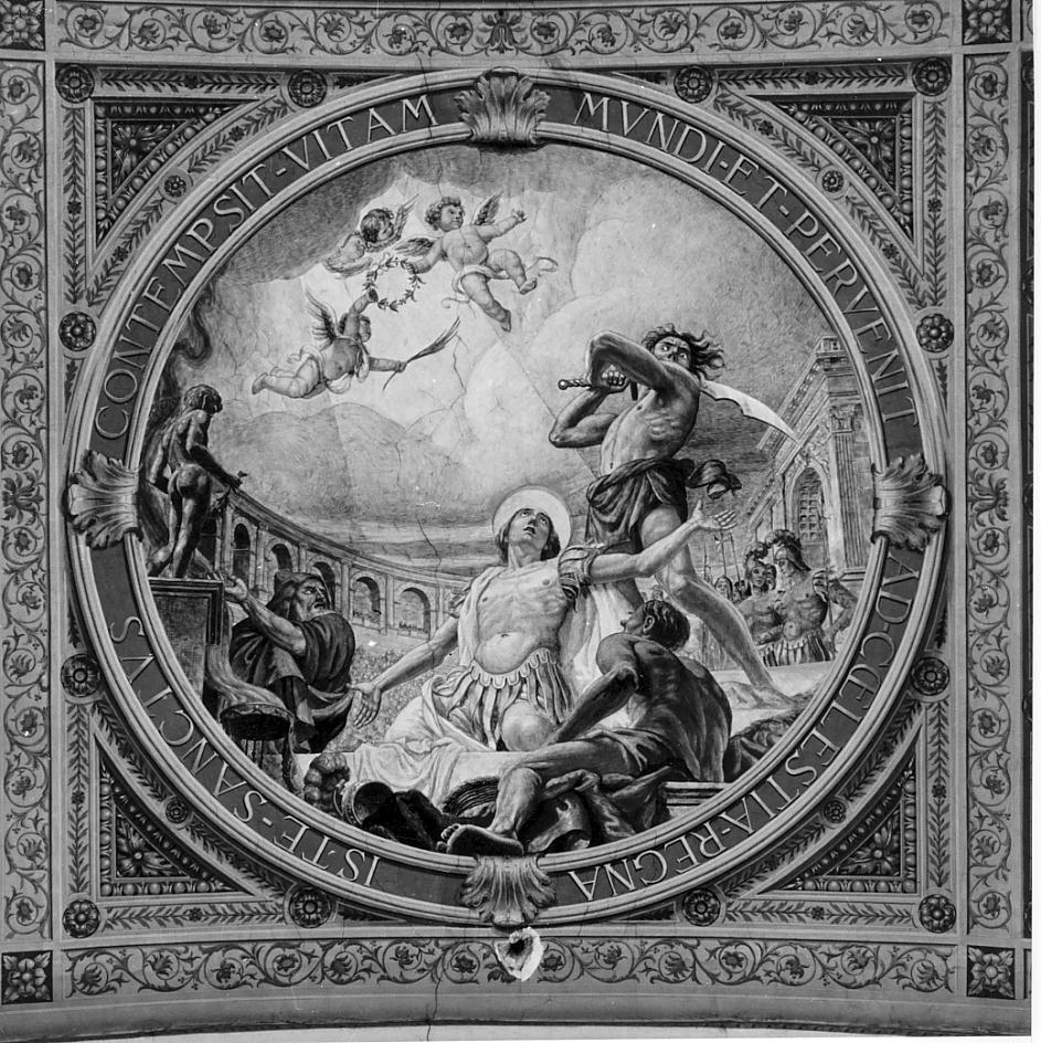 Martirio di San Restituto (dipinto, elemento d'insieme) di Miolato Gaetano (sec. XX)