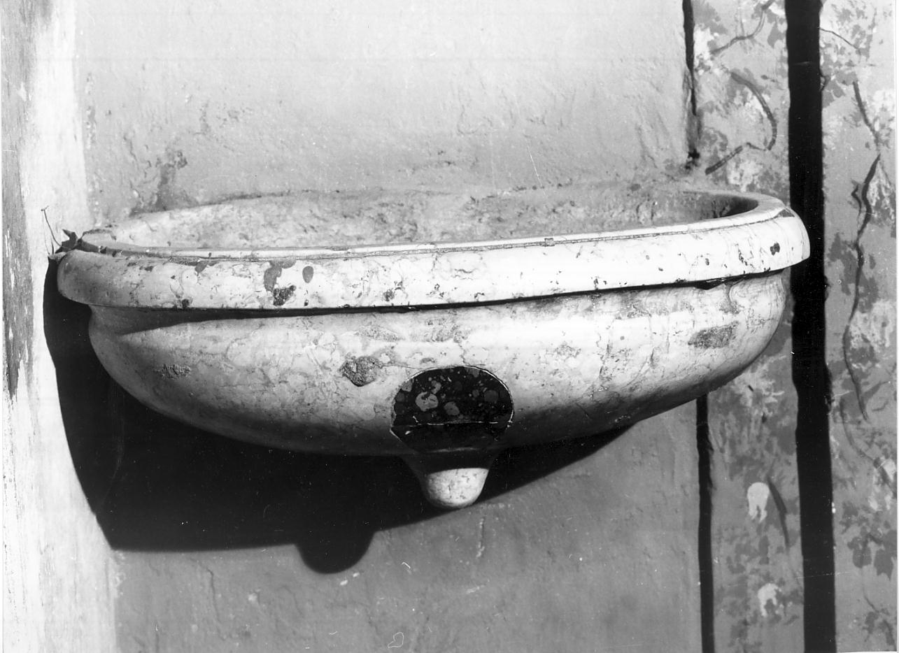 acquasantiera, opera isolata - ambito lombardo (seconda metà sec. XVII)