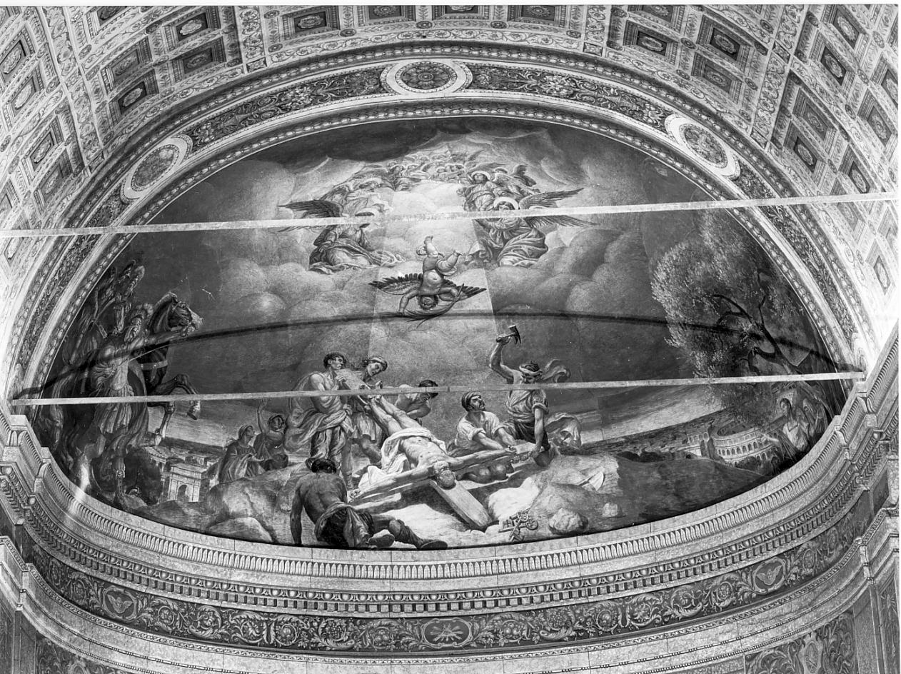 crocifissione di San Pietro (dipinto, elemento d'insieme) di Miolato Gaetano (sec. XX)