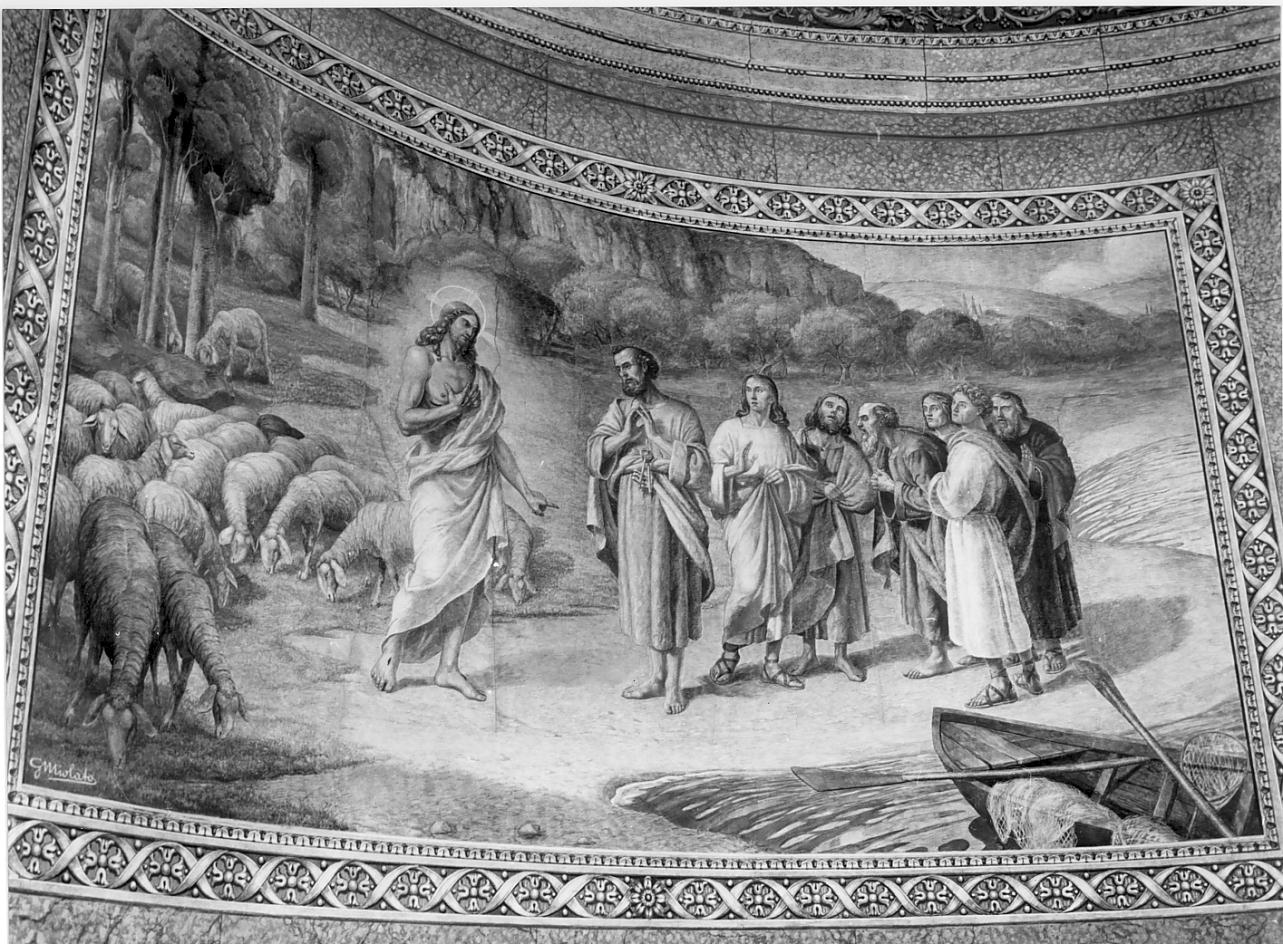 missione di San Pietro (dipinto, elemento d'insieme) di Miolato Gaetano (sec. XX)