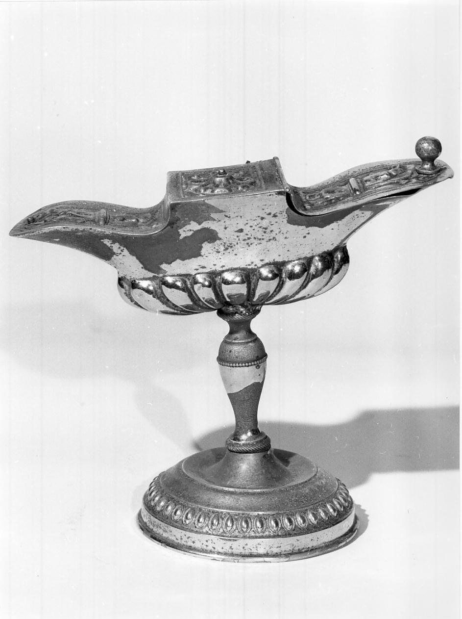 navicella portaincenso - a doppia valva, opera isolata - ambito mantovano (sec. XIX)