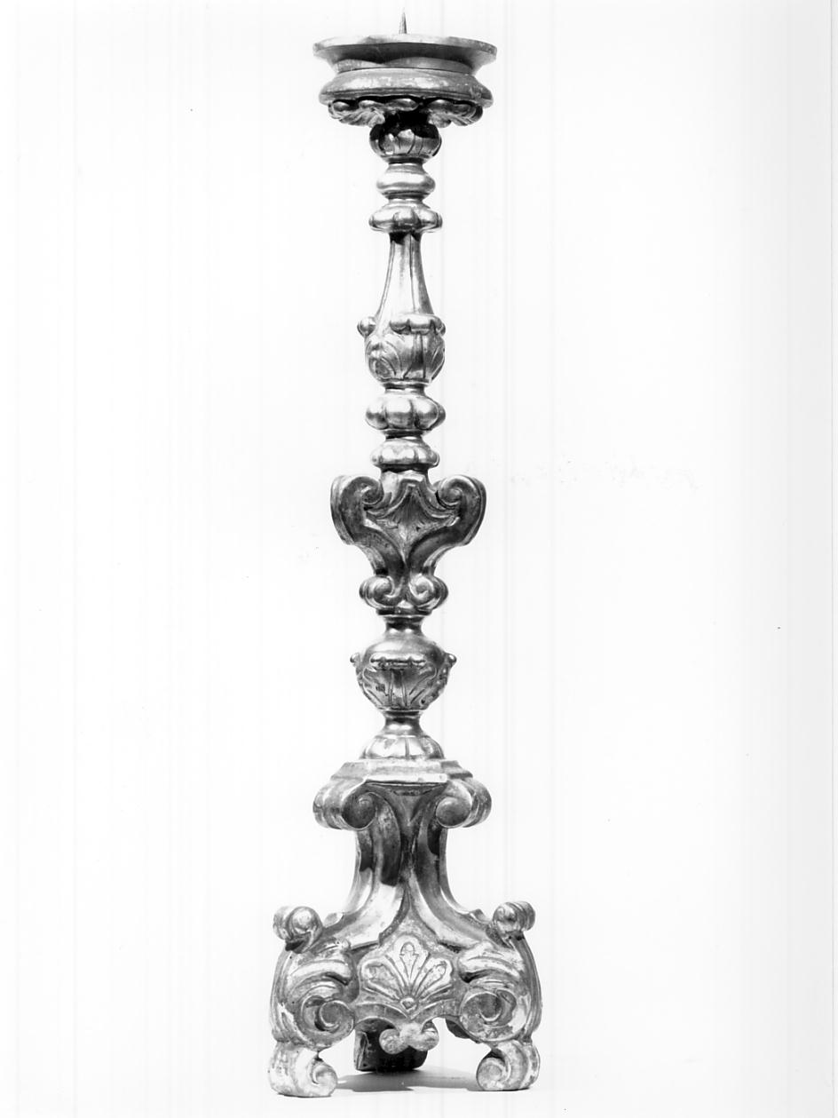candeliere d'altare, opera isolata - ambito mantovano (sec. XVIII)