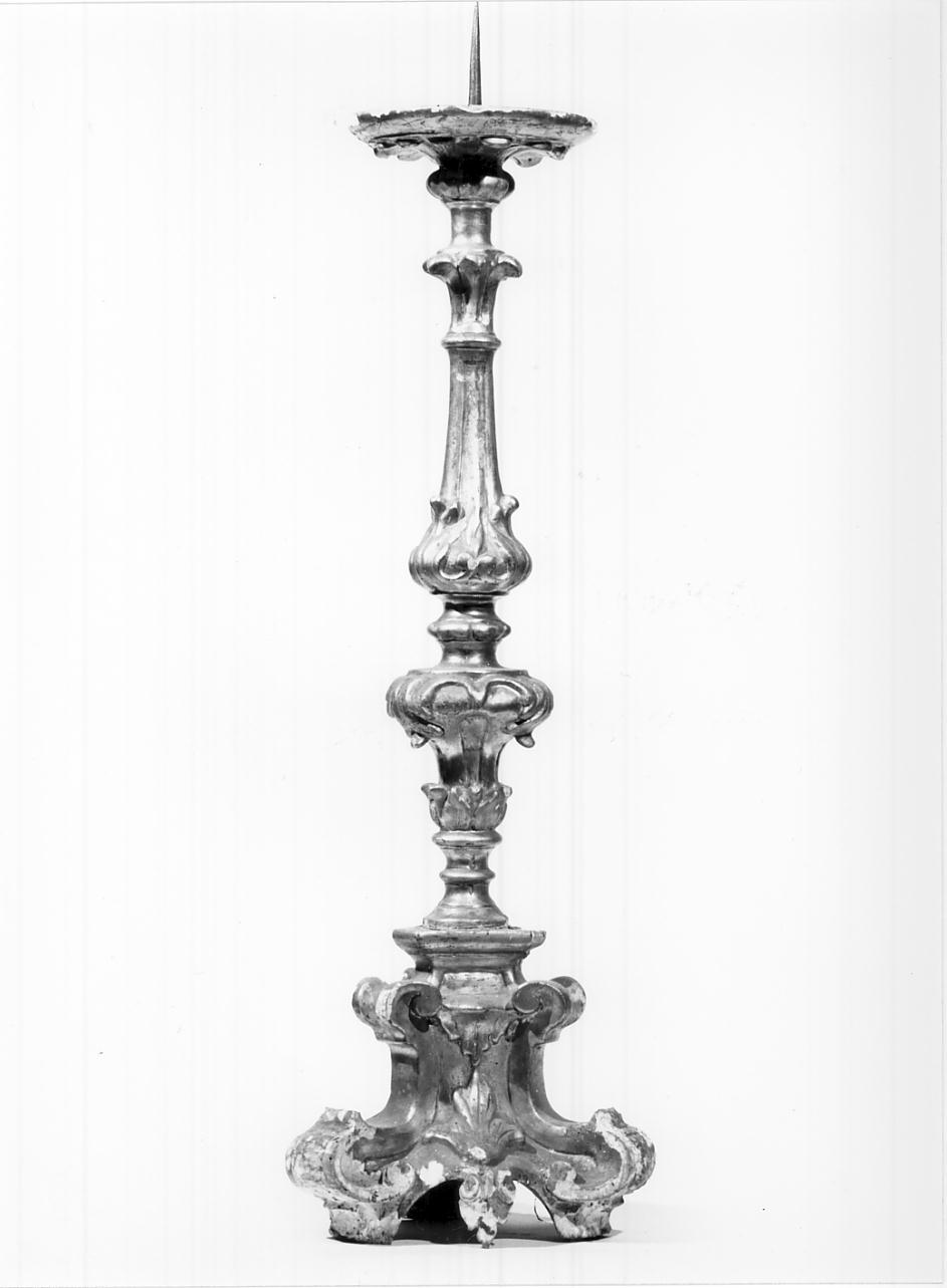 candeliere d'altare, opera isolata - ambito mantovano (sec. XVIII)