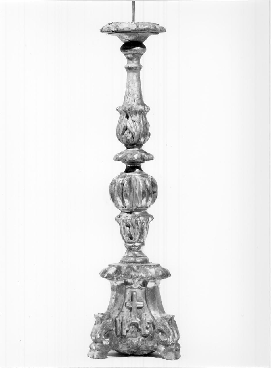candeliere d'altare, opera isolata - ambito mantovano (fine sec. XVIII)