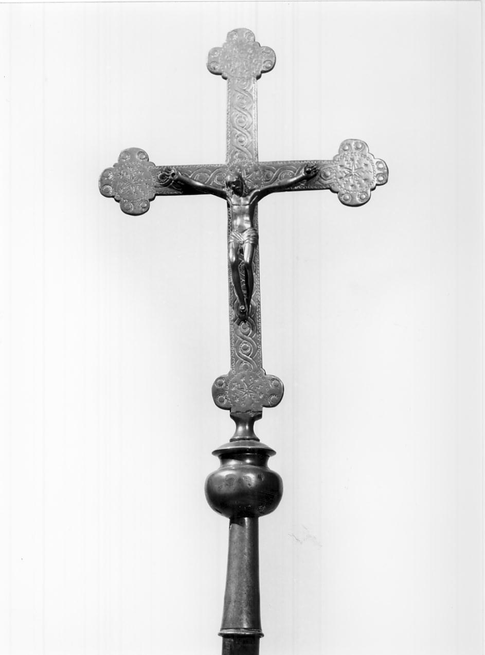 croce processionale, opera isolata - ambito mantovano (seconda metà sec. XIX)