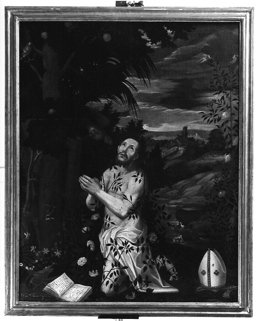Sant'Agostino in meditazione (dipinto, opera isolata) di Trotti Giovanni Battista detto Malosso (attribuito) (ultimo quarto sec. XVI)