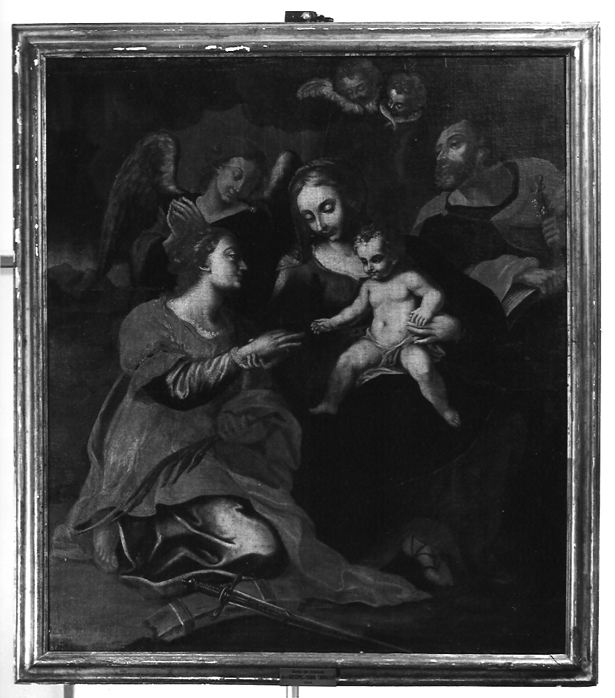 matrimonio mistico di Santa Caterina d'Alessandria (dipinto, opera isolata) - ambito cremonese (sec. XVII)