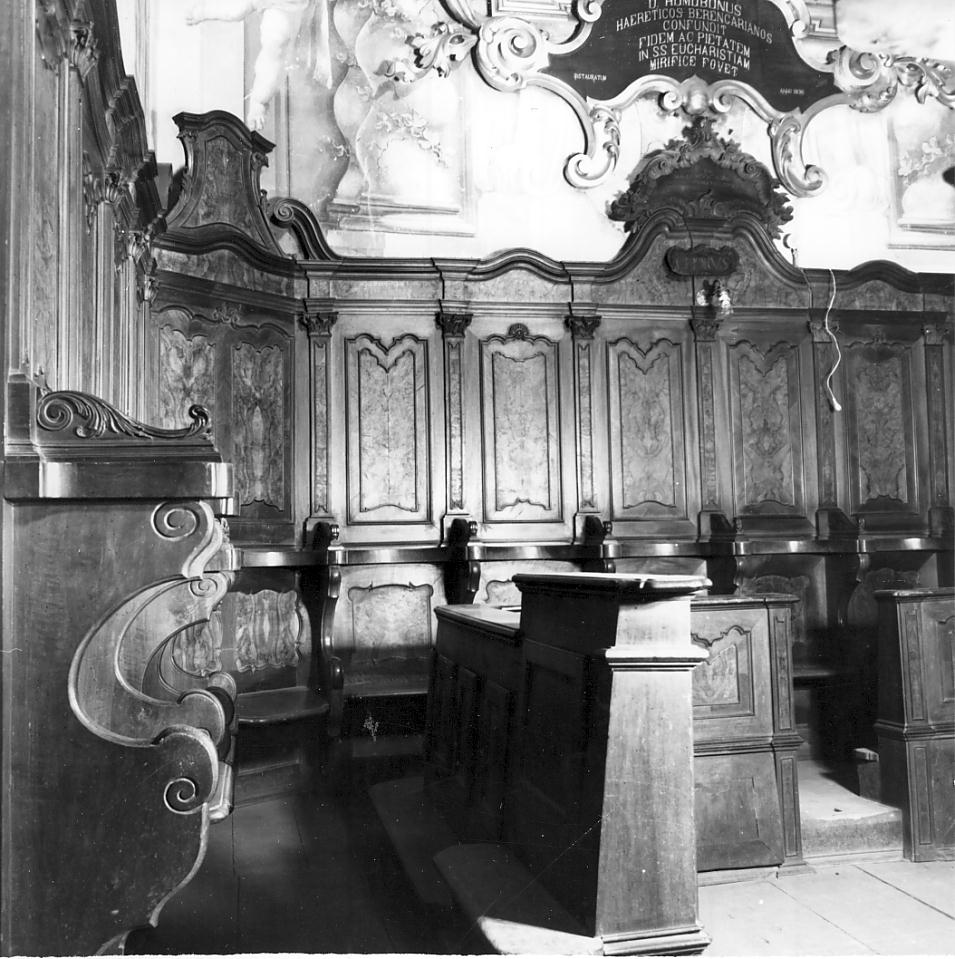 stalli del coro, opera isolata - ambito cremonese (sec. XVIII)