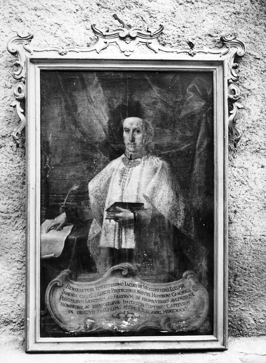 ritratto di ecclesiastico (dipinto, opera isolata) - ambito cremonese (sec. XVIII)