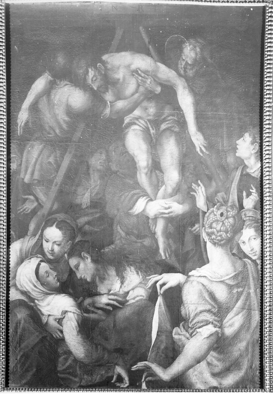 deposizione di Cristo dalla croce (dipinto, elemento d'insieme) di Campi Vincenzo (seconda metà sec. XVI)