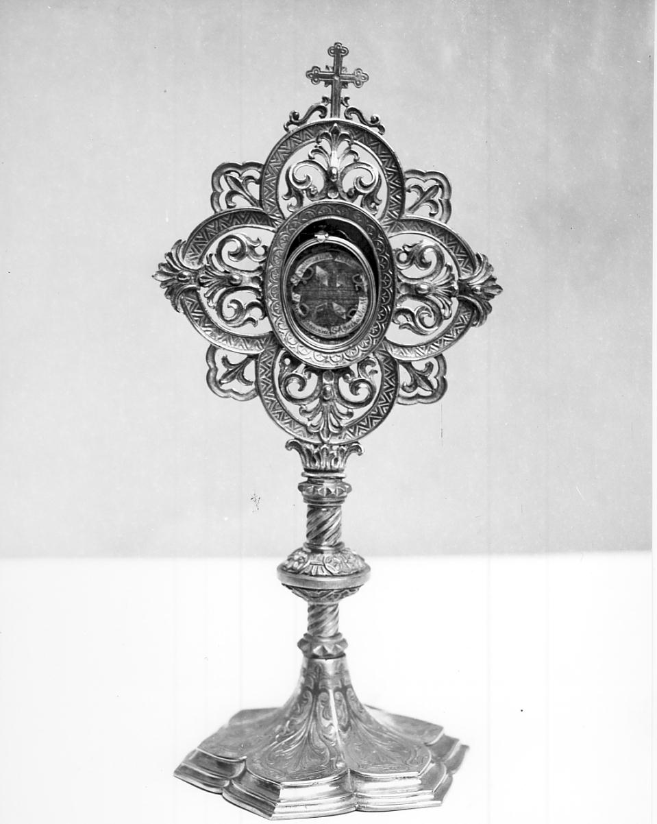 reliquiario-ostensorio, opera isolata - bottega Italia settentrionale (fine sec. XIX)