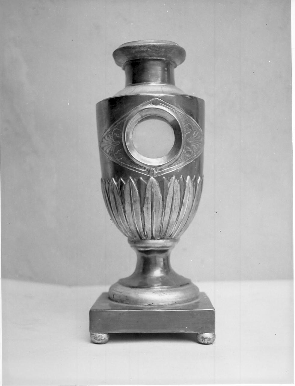 reliquiario - a vaso, serie - ambito cremonese (inizio sec. XIX)
