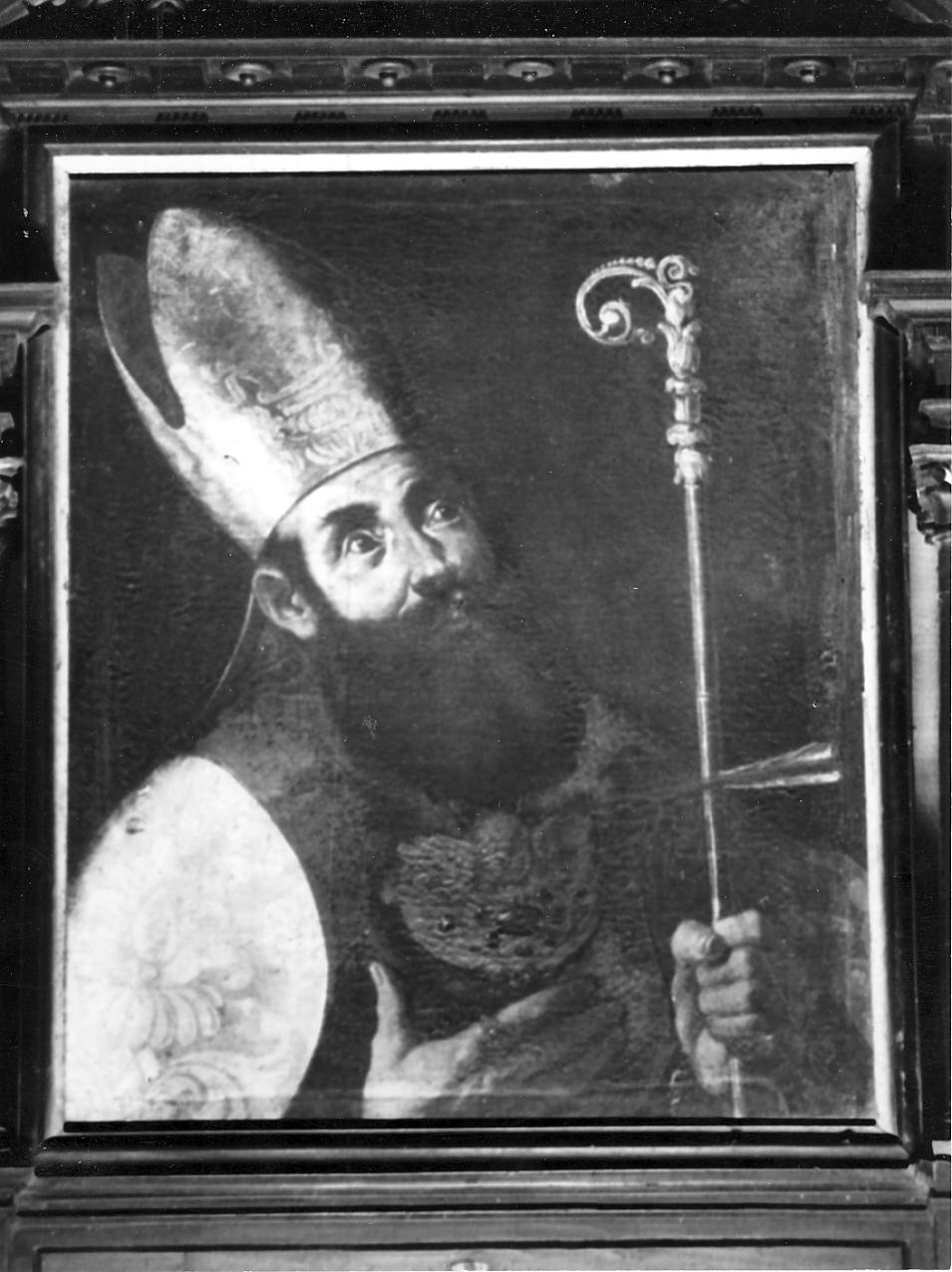 Santo vescovo (dipinto, opera isolata) di Miradori Luigi detto Genovesino (attribuito) (sec. XVII)