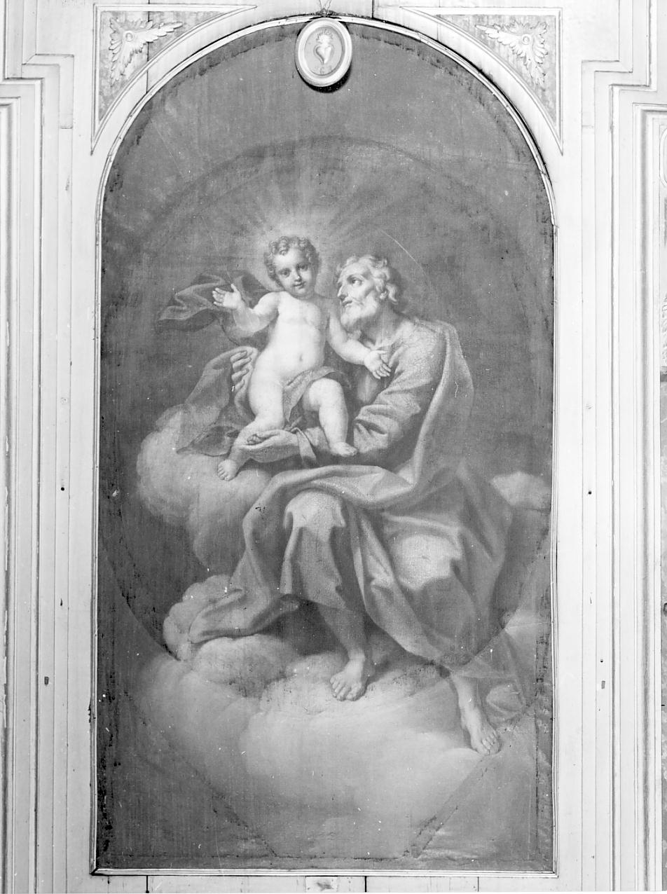 San Giuseppe e Gesù Bambino (dipinto, opera isolata) di Massarotti Angelo (fine/inizio secc. XVII/ XVIII)