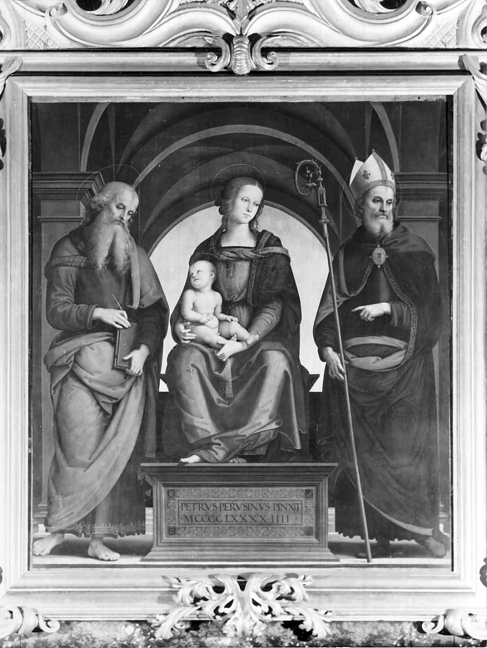 Madonna in trono e Santi (dipinto, opera isolata) di Vannucci Pietro detto Perugino (sec. XV)