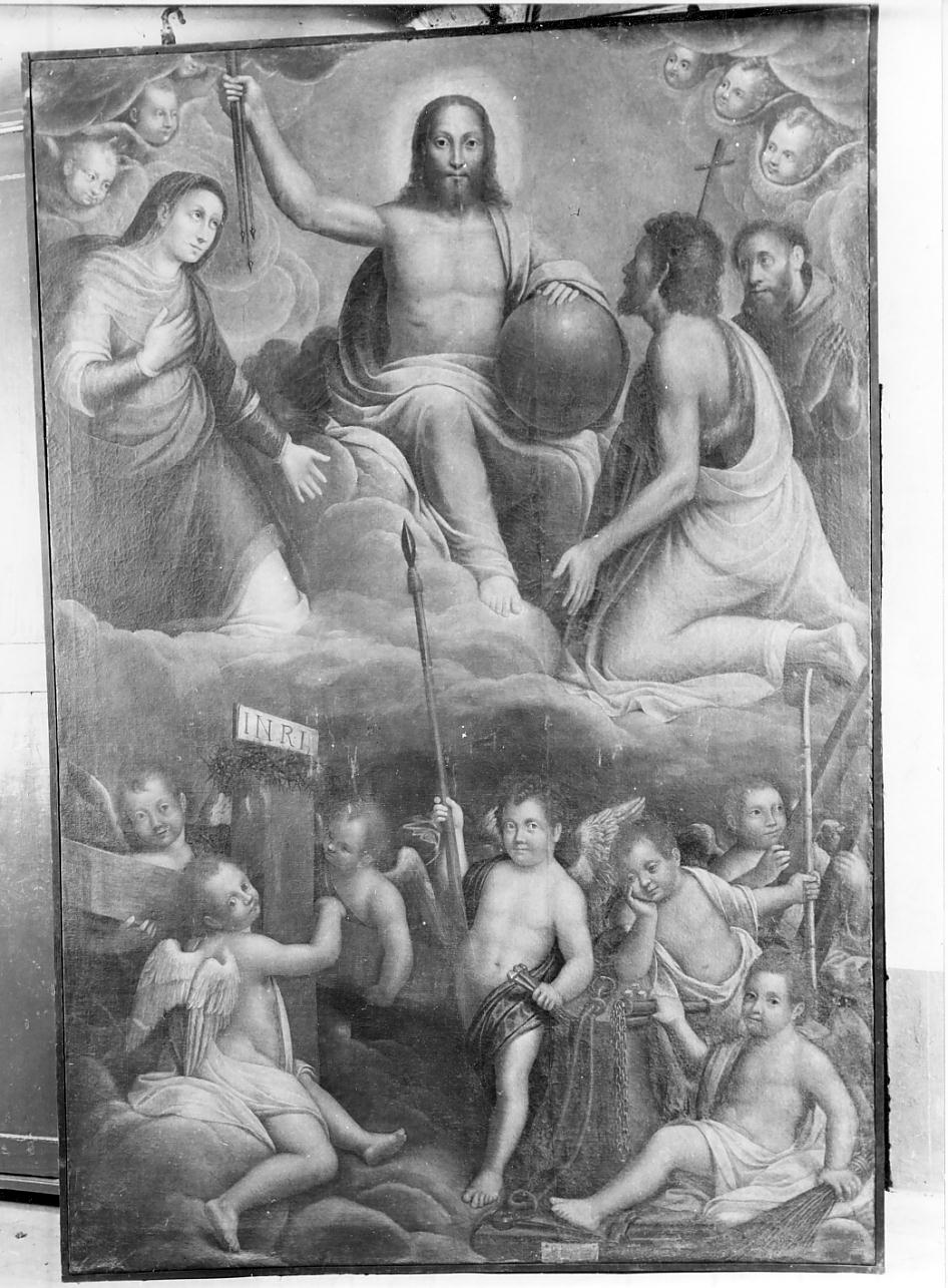 Cristo scaglia saette sul mondo (dipinto, opera isolata) di Gatti Gervasio detto Soiaro (sec. XVII)