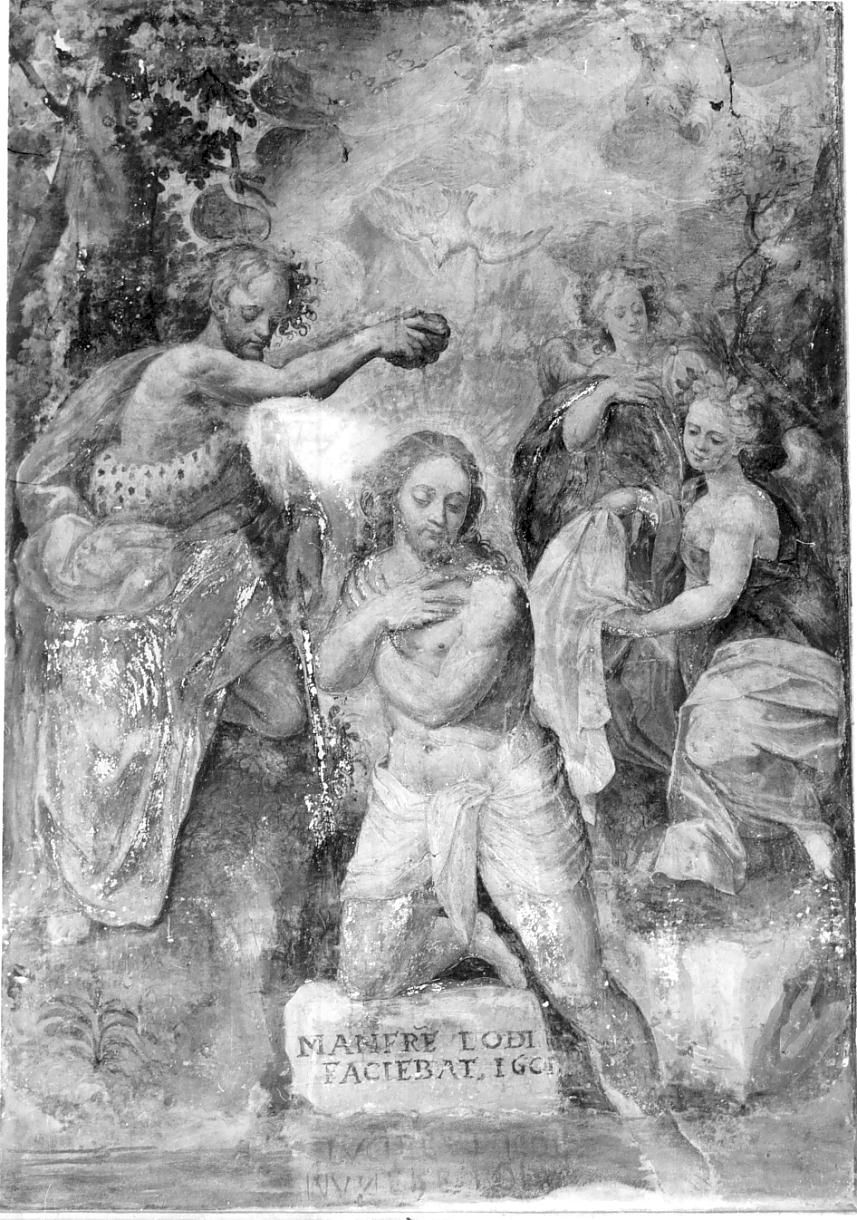 battesimo di Cristo (dipinto, opera isolata) di Lodi Manfredo (sec. XVII)