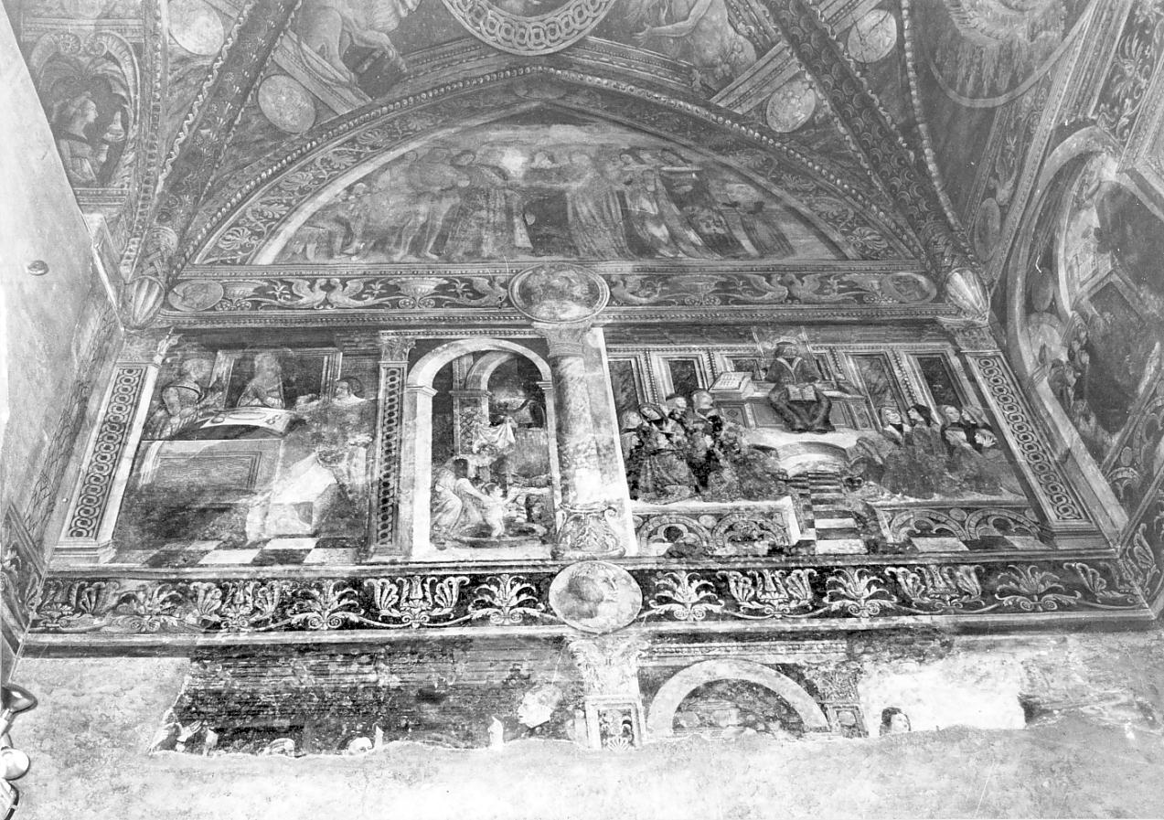 Storie di S. Agostino (decorazione pittorica, elemento d'insieme) di Giovan Pietro da Cemmo (secc. XV/ XVI)