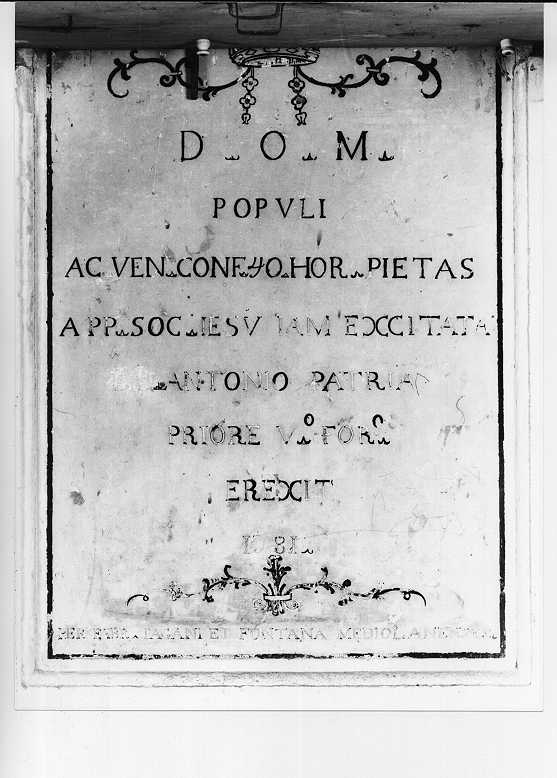 lapide commemorativa, opera isolata - ambito mantovano (sec. XVIII)