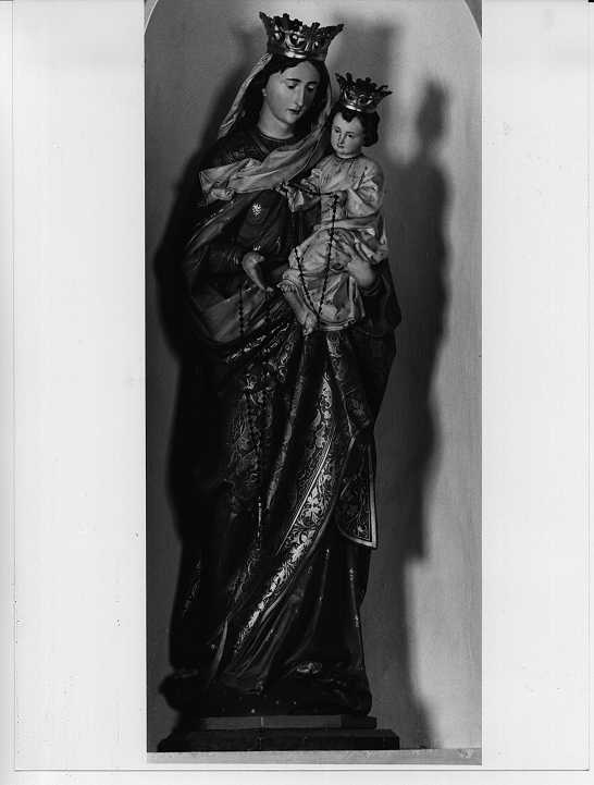 Madonna del Rosario (scultura, elemento d'insieme) - ambito mantovano (sec. XX)