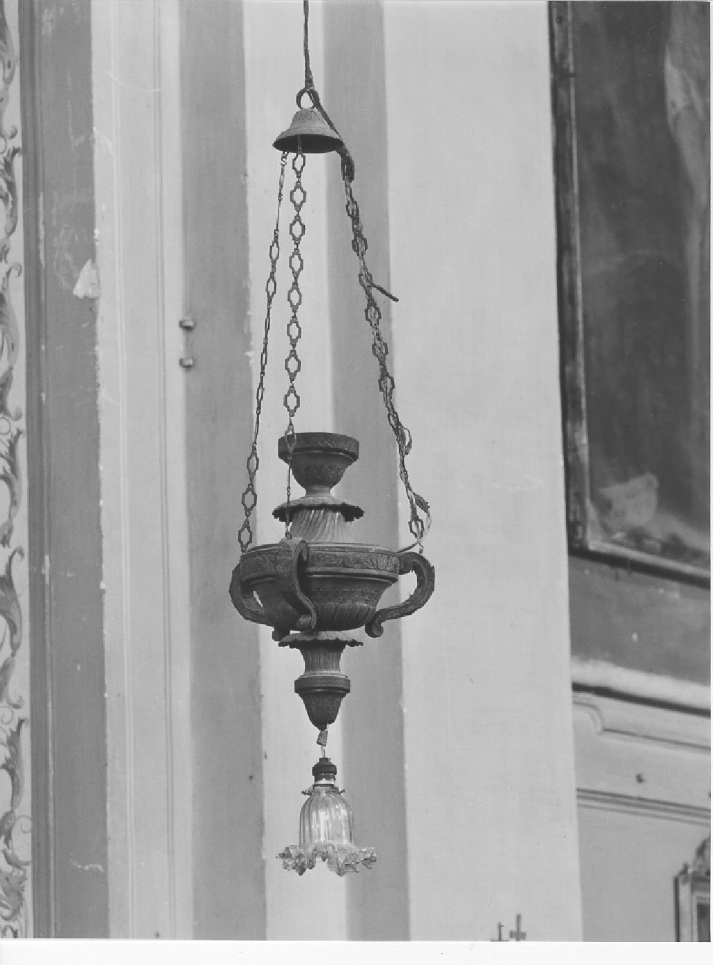 lampada pensile, opera isolata - manifattura lombarda (prima metà sec. XIX)