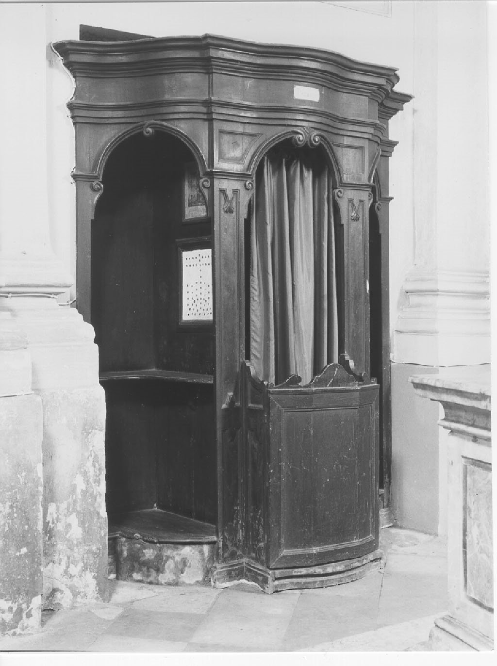 confessionale, serie - manifattura mantovana (prima metà sec. XVIII)