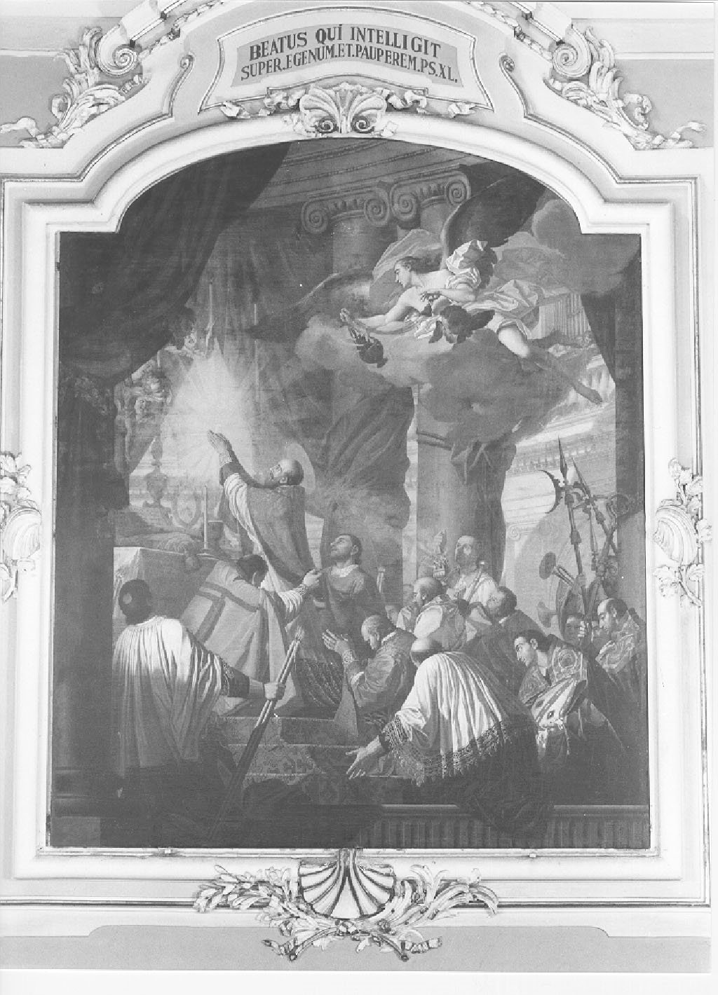 La Messa di San Martino (dipinto, opera isolata) di Buffetti Giuseppe (sec. XVIII)