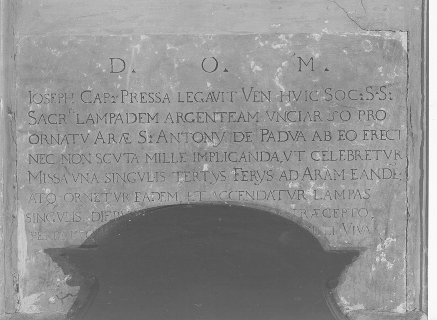 lapide documentaria, opera isolata - manifattura mantovana (fine sec. XVII)